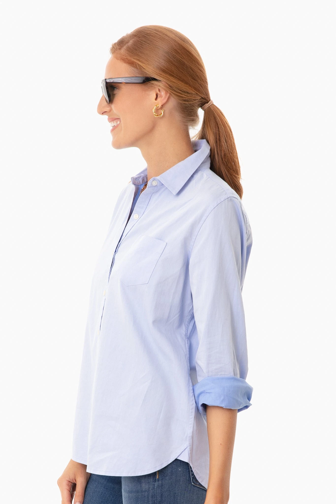 Light Blue Grace Classic Shirt 3 Light Blue Grace Classic Shirt - Image 3
