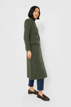 Green Plaid Wool Julius Long Coat -ULLA JOHNSON SHOP CiHzFCSU7JMP9jq2Sa77ltva8RvsrPqz 1