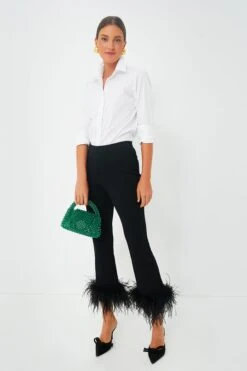 Black Feather Compression Knit Ashford Pants -ULLA JOHNSON SHOP Cx8ClnMjp8k9yBDlUX2kML8ODLxGlrEm 1