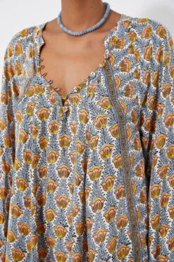 Tulip Print French Blue Fiore Maxi Dress -ULLA JOHNSON SHOP DDlP2bxOp3k3qS3wWhwfgTnRolhaq3Bl 1