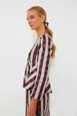Bordeaux Check Jacquard Zoey Top -ULLA JOHNSON SHOP DPZxGCQdc9vm9zlRmfz1u0etzxjCL7q9 1