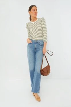 Olive Striped Vesty Long Sleeve Crewneck -ULLA JOHNSON SHOP DS1KyetT4DMpmuDDycdCsDPR9P9qFQZ8 1