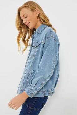 Mid Wash Stretch Terry Trucker Jacket -ULLA JOHNSON SHOP DZRUuMFXpUokvQSP1I9lh9vPCwtkwAIo 1