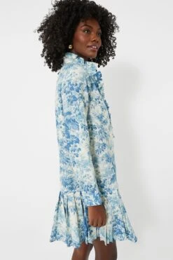 Misty Blue Toile Tate Dress -ULLA JOHNSON SHOP DdO1ocXnL0HetoTRmmK8TxFmkzi3QJCX 1
