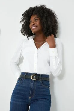 White Puffed Shoulder Shirt -ULLA JOHNSON SHOP DuXTGhkQP7d8j2mmsps0erxyDzepOFMb 1