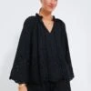 Tangier Border Embroidered Nero Penny Blouse