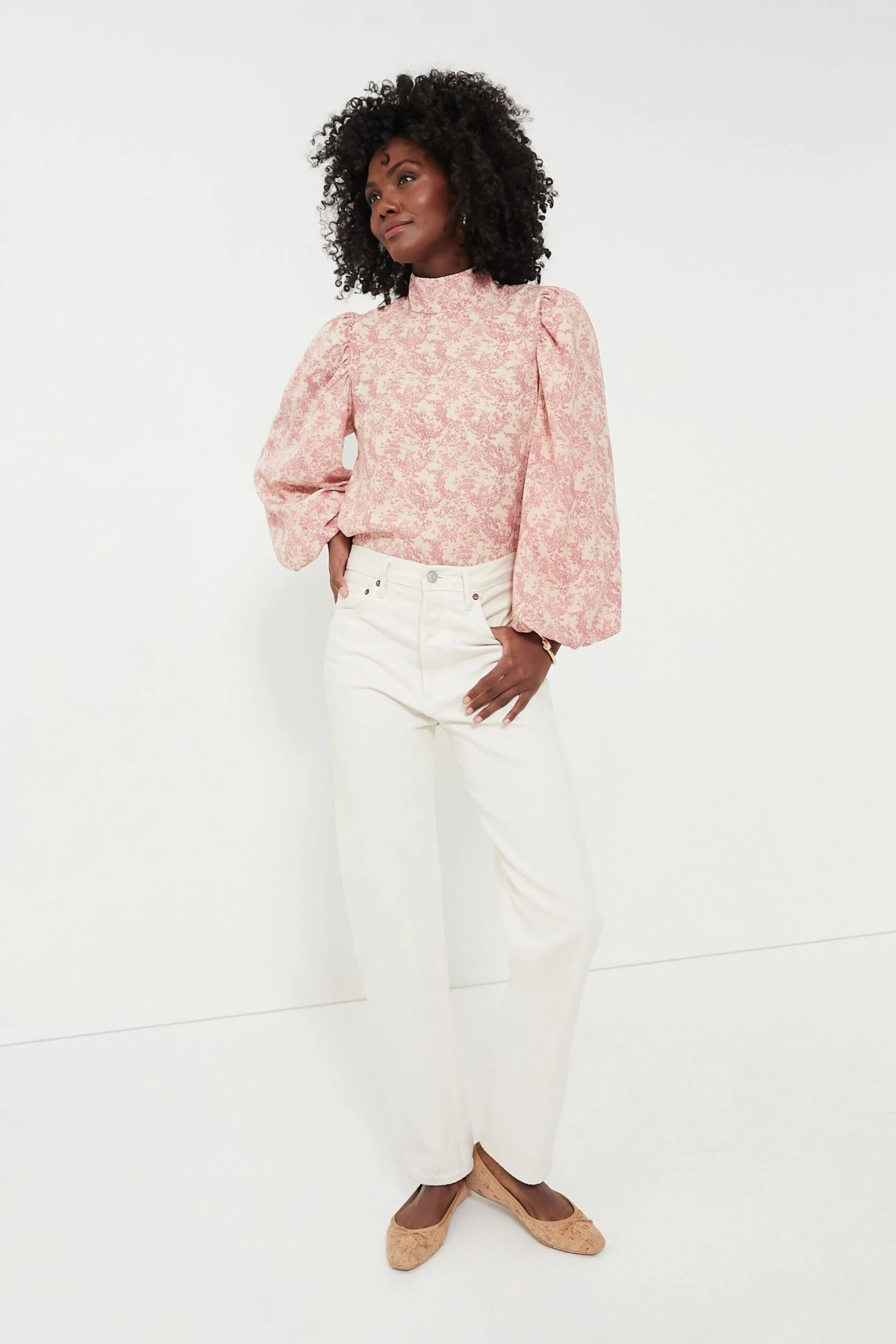 Pink Toile Thayer Blouse 2 Pink Toile Thayer Blouse - Image 2