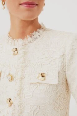 SELF PORTRAIT Cream Cord Lace Jacket -ULLA JOHNSON SHOP FjDv9PY9XCBvAJlFuoGM1eagsWNyD3Cs 1
