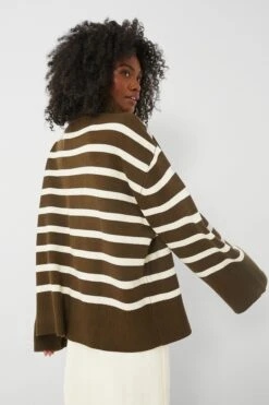 Military Olive And Ecru Striped Turtleneck Sweater -ULLA JOHNSON SHOP Frk9Wpidh2wJYUDLKn1QTtmkStzqchX8 1