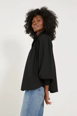 Black Jaia Smocked Blouse -ULLA JOHNSON SHOP G0B57MfbhharaDE2mBWigU28A3dLCuDj 1