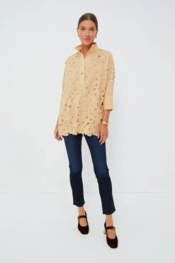 Tan Lace Willow Blouse -ULLA JOHNSON SHOP GjBD6yjapQpMw5JCL24XeiXcTriI5sPD 1