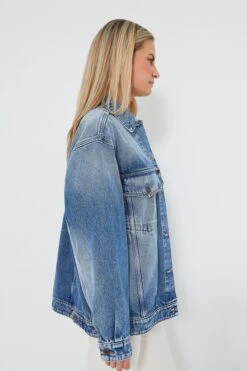 Weekend Max Mara Navy Light Pio Denim Jacket -ULLA JOHNSON SHOP HDBLiL9LNhXZsmF1l2TQeKa8ceEZmbHQ 1