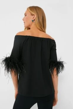 Black Feather Miranda Off The Shoulder Blouse -ULLA JOHNSON SHOP HeHlfTEhCWD6qy5OiCy807Ktt2Zz6Sw7 1