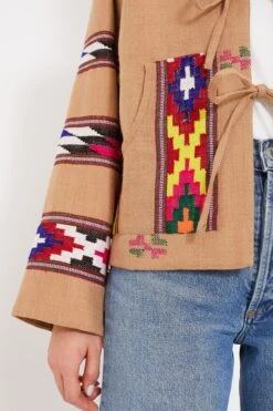 Tan Dune Western Blanket Jacket -ULLA JOHNSON SHOP HfTAl018K3wKP9kL3KDmVnPnwXK2pPqd 1