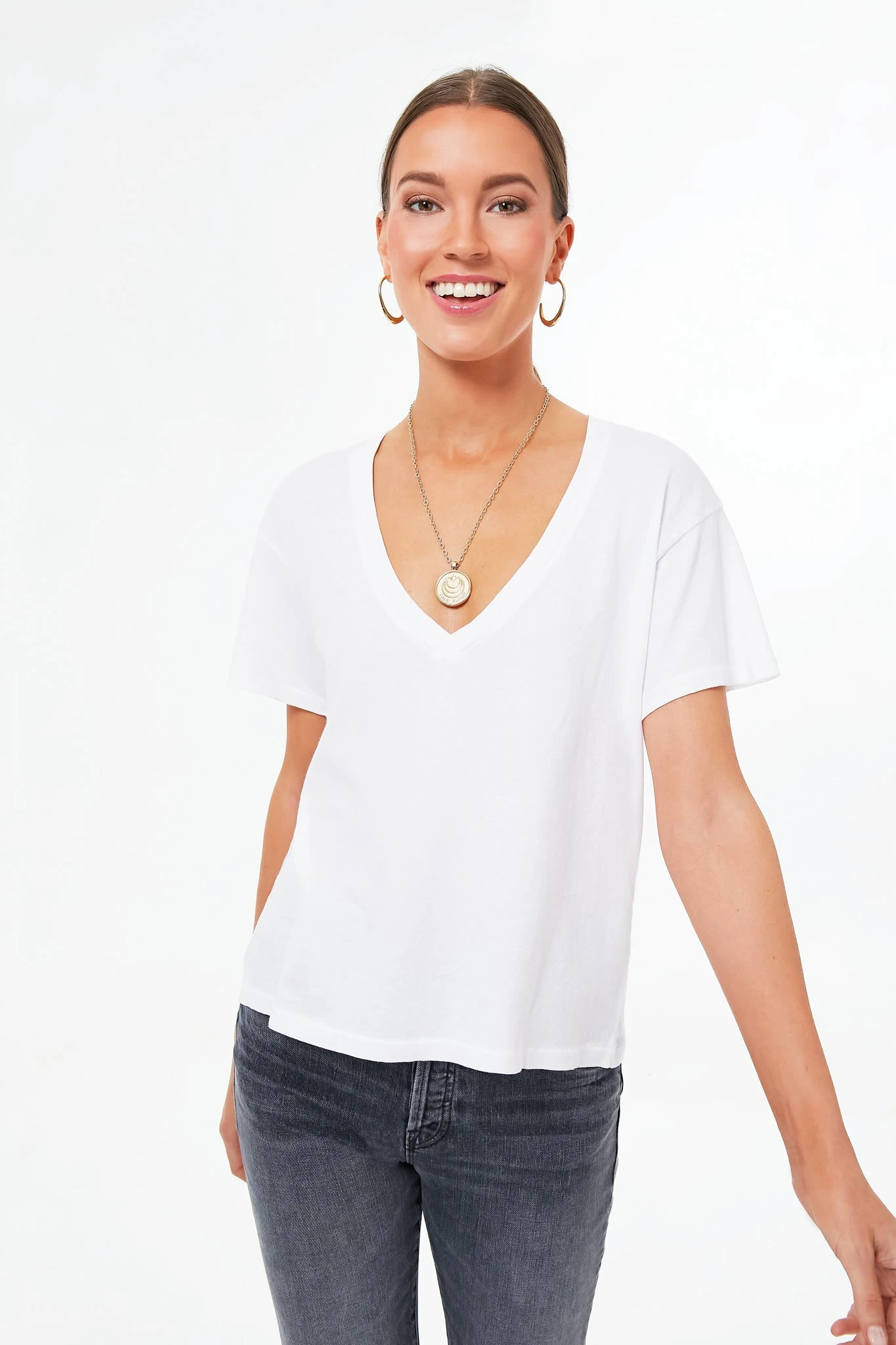 True White V Neck Tee 1 True White V Neck Tee