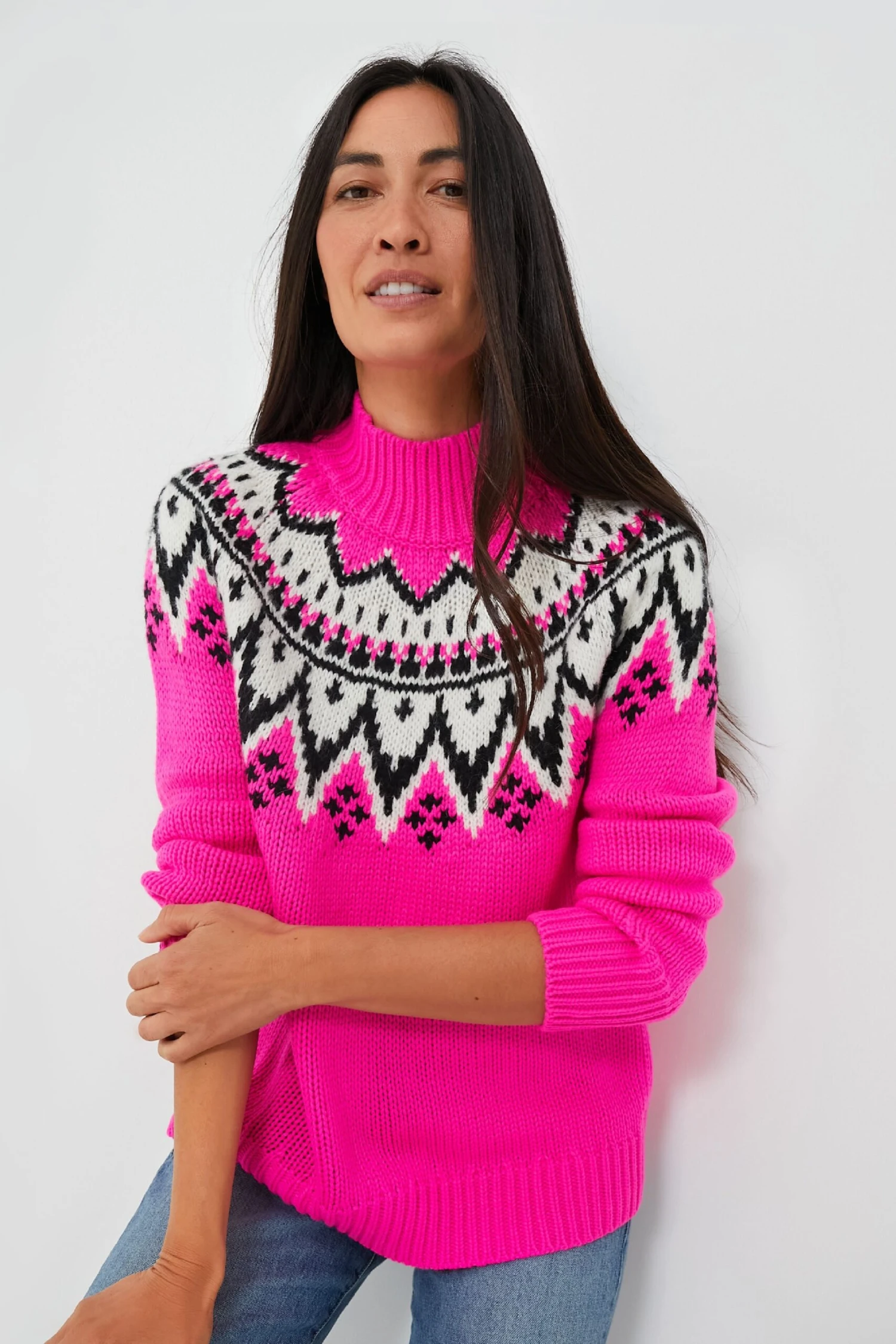 Bright Pink Kienna Sweater 1 Bright Pink Kienna Sweater