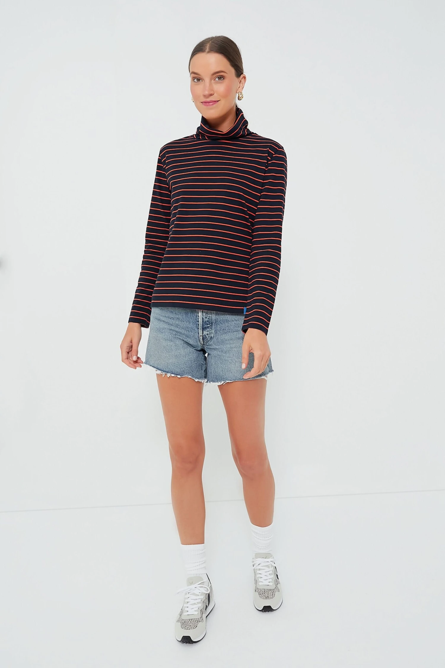 The Navy And Poppy Striped Turtleneck 2 The Navy And Poppy Striped Turtleneck - Image 2