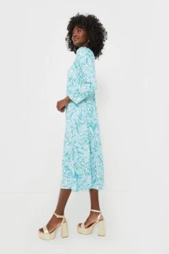 Blue Abstract Hattie Midi Dress -ULLA JOHNSON SHOP I4FBA9jux04mTMYpEhl3MEJQ4VQcWa0X 1