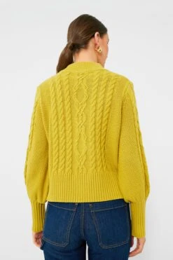 Chartreuse Colette Cardigan -ULLA JOHNSON SHOP IeyqoqUg2uci4uJOknWmmKTX3syVahpB 1