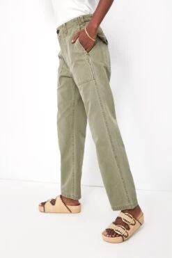 Vintage Olive Herringbone Utility Pant -ULLA JOHNSON SHOP Ik9UgGog8ucdc9AtJr1DBlyvemtDhtgK 1