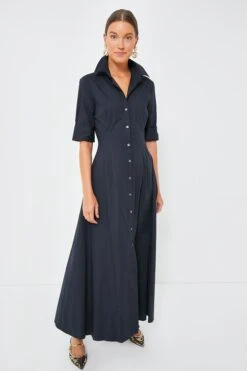 Staud Black Joan Maxi Dress