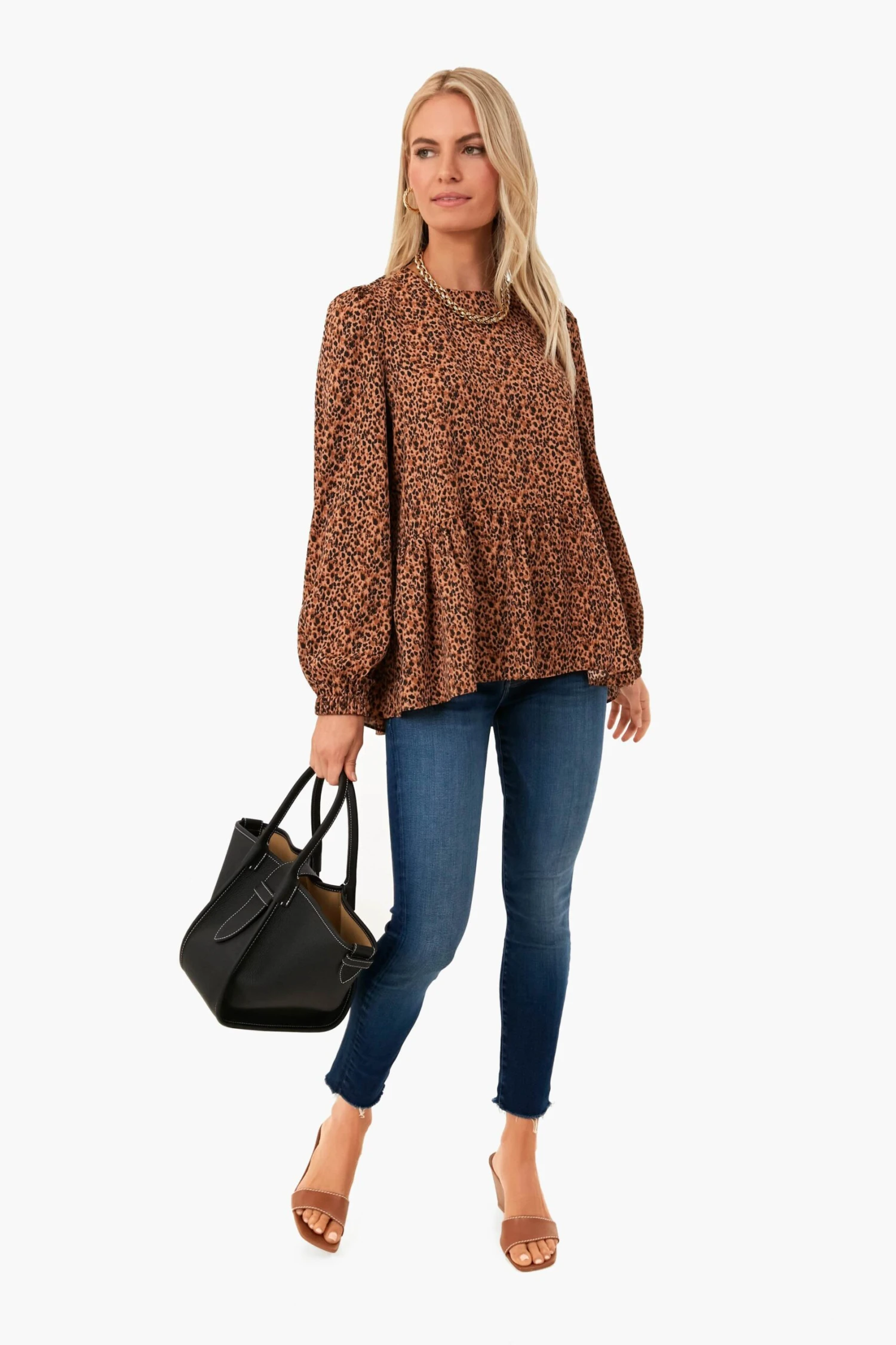 Leopard Carlota Peplum Blouse 2 Leopard Carlota Peplum Blouse - Image 2