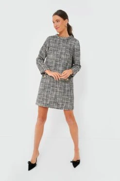 Smoke And Mirrors Long Sleeve Tweed Jackie Dress