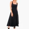 Staud Black Wells Dress