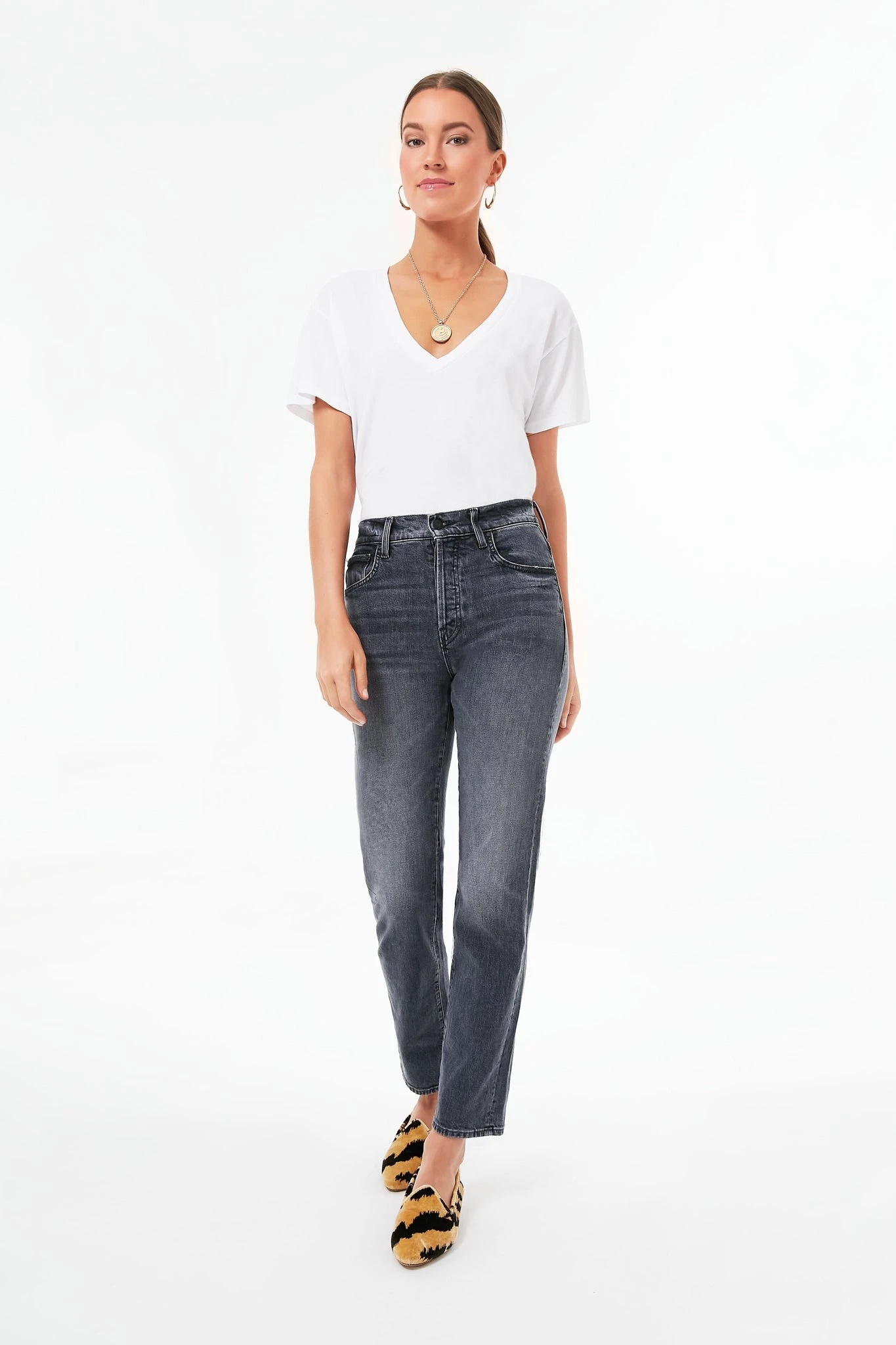 True White V Neck Tee 6 True White V Neck Tee - Image 6