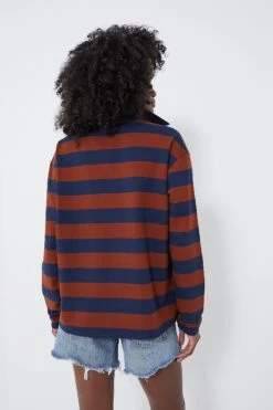 Brown Stripe Ellis Knit Polo Popover -ULLA JOHNSON SHOP L0cEfrF0G40t13MkMMGJFBib0qwYg1fO 1