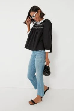 Black Smocked Blouse 7 Black Smocked Blouse -ULLA JOHNSON SHOP LPbLUh1fxCsNovOrbIKu3Xa72BBGjrnH 1