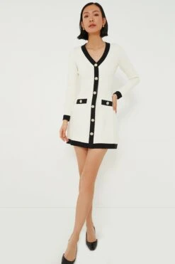 Cream & Black Elizabeth Knit Dress -ULLA JOHNSON SHOP LsZFlPGCa9GGS3T4hBz8FOwFvUzfNcbX 1