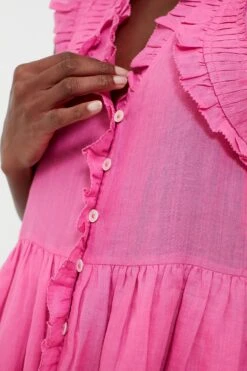 Pink Cole Smocked Flutter Sleeve Dress -ULLA JOHNSON SHOP M3wWyTgMz4daNkpGgCG5lsnD1yS1U0g5 1