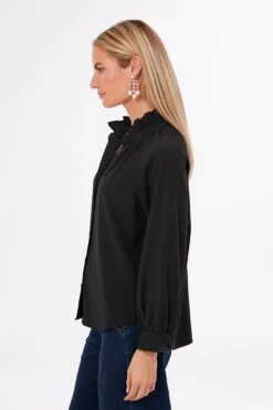 Black Harlee Blouse -ULLA JOHNSON SHOP MJVQcpPzbRULDe7T9a63ZAoVJZ8LeF43 1