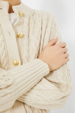 Sandstone Cotton Colette Cardigan -ULLA JOHNSON SHOP MLh8gawuNJhCvRYf9hH164yAuTfPJaRO 1