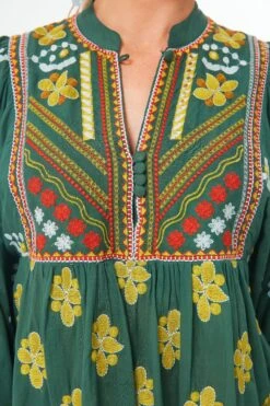 Green Lucknow Mandarin Balloon Top -ULLA JOHNSON SHOP MV6usH01rghsE0w9mHlvj0Bx9bNt4ReS 1