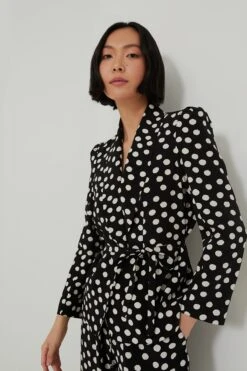 Painterly Dots Black Paris Jacket