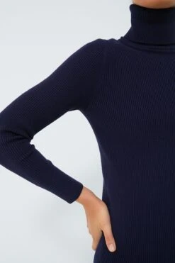 Navy Arlo Ribbed Turtleneck -ULLA JOHNSON SHOP NHE9yDNnLwUQ6BYURXl8JR018343w0Bu 1