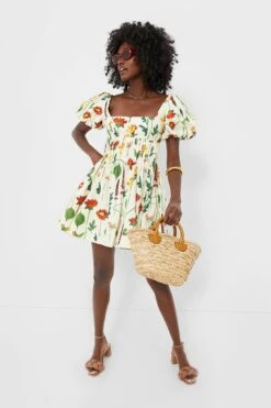 Exclusive Ivory Floral Caramelo Mini Dress -ULLA JOHNSON SHOP NShpGES2686JnJVXja6lQdPEhGF8CfB3 1