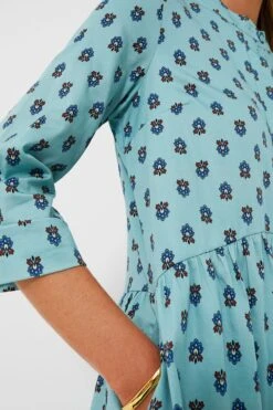 Slate Blue Half Drop Royal Shirt Dress -ULLA JOHNSON SHOP Nht47O1rgMr6vihEtEZyA8ImUjoR1vum 1