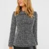 Gray Brielle Tweed Jacket