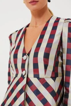 Bordeaux Check Jacquard Zoey Top -ULLA JOHNSON SHOP ORwZ4kRoN0gt3GGebVKtfsl8KSvavB2d 1