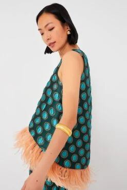 Jacquard Winter Sun La Scala Top With Feathers -ULLA JOHNSON SHOP OXWFvNji1egtco4onVTHyYajpdYUtjn1 1