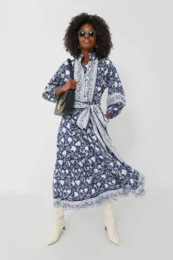 Exclusive Navy Flounce Dress -ULLA JOHNSON SHOP PZSvr2okdo1PlZx5KT8lfAKFXU83g1RI 1