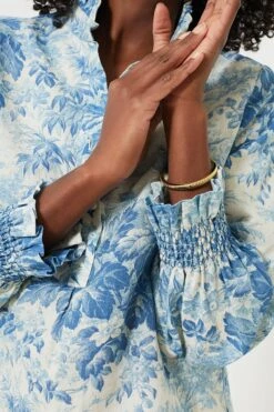 Misty Blue Toile Teagan Popover -ULLA JOHNSON SHOP PiKocZQiXWB6MEjE5PCBbdTO3fhF80zl 1