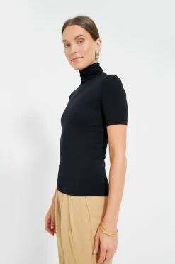 Wolford Black Aurora Short Sleeve Turtleneck -ULLA JOHNSON SHOP PmcFmpMeK0hFPCYcq0RdwrM2fr5ho45G 1