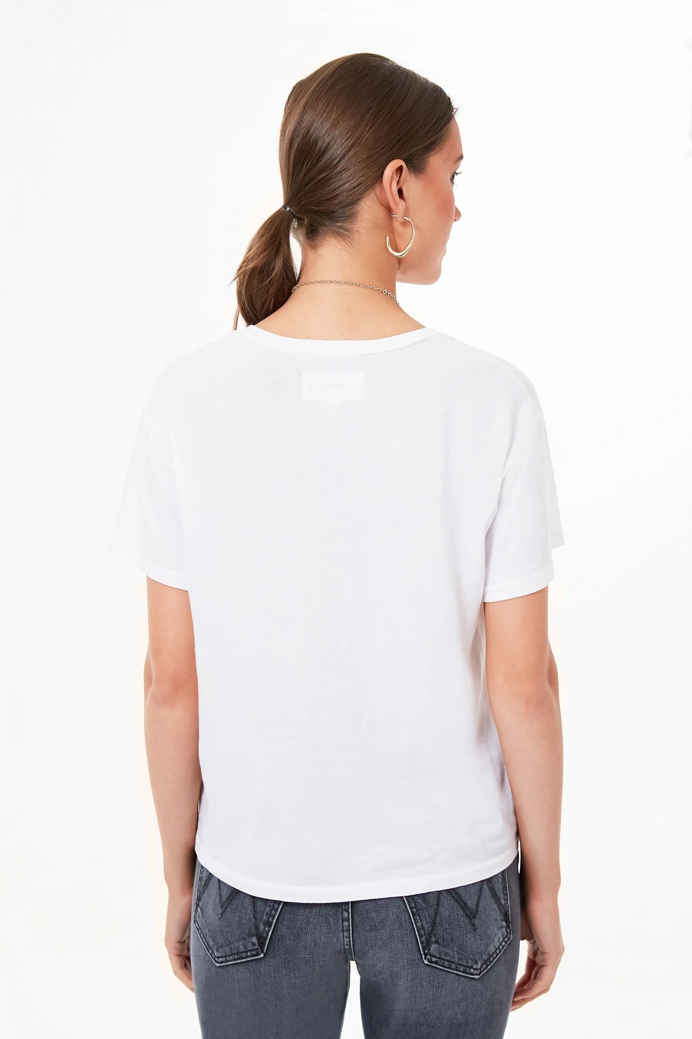 True White V Neck Tee 4 True White V Neck Tee - Image 4