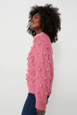Punchy Pink PomPom Lainey Sweater -ULLA JOHNSON SHOP QA1W872sp0rkhnXI7UVmCvmMVofJhPpM 1