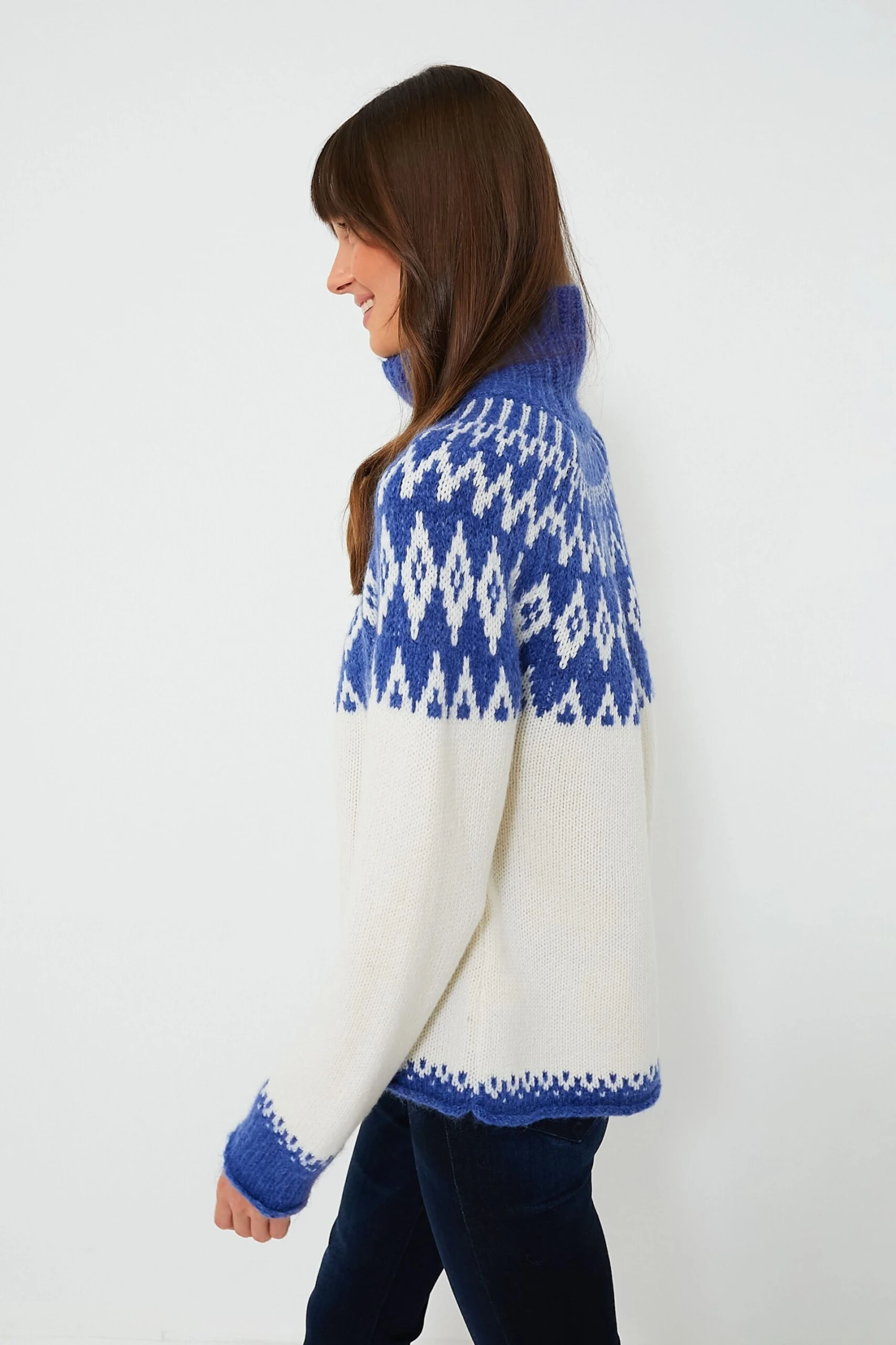Blue Combo Bailey Fair Isle Turtleneck 3 Blue Combo Bailey Fair Isle Turtleneck - Image 3