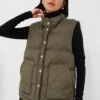 Olive Green Inez Puffer Vest